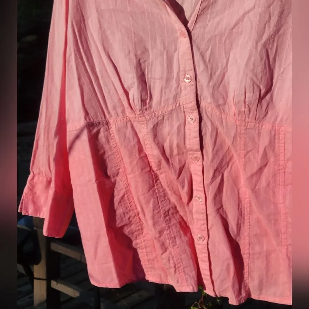 Pink Button Down Top - Picture 2 of 9